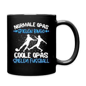 COOLE OPAS SPIELEN FUSSBALL! DAS ALTE HERREN - Tasse einfarbig - Schwarz - Rechts