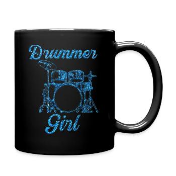 Fille à la batterie - Mug uni - noir - Droite