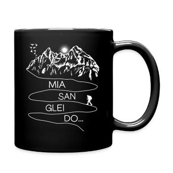 Wandern Bayern Bayrische Wander Sprüche Glei Do - Tasse einfarbig - Schwarz - Rechts