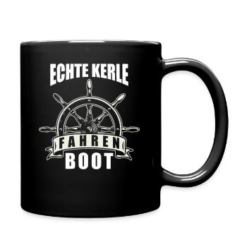 Boot Fahren - Tasse einfarbig - Schwarz - Rechts