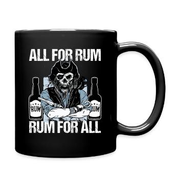 Rum Piratenflagge - Tasse einfarbig - Schwarz - Rechts
