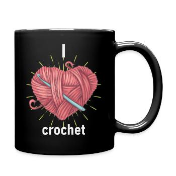 I love crocheting - Tasse einfarbig - Schwarz - Rechts