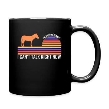 Esel - Tasse einfarbig - Schwarz - Rechts