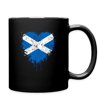 Scotland Flag Heart - Full Colour Mug - black - Right