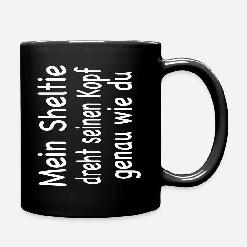 Sheltie - Tasse einfarbig - Schwarz