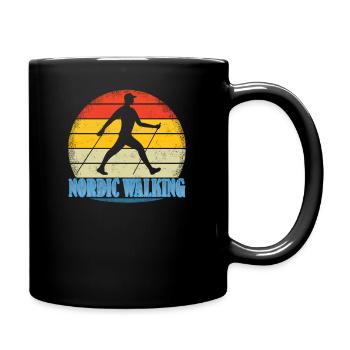 Nordic Walking Gift Sport Design - Full Colour Mug - black - Right