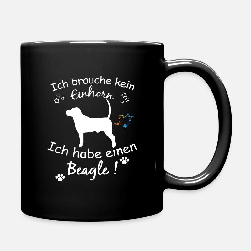 Beagle Hund - Beagle - Tasse einfarbig - Schwarz
