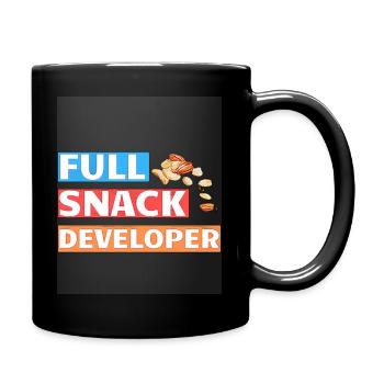 FULL SNACK DEVELOPER - DEVELOPER PUN - Full Colour Mug - black - Right