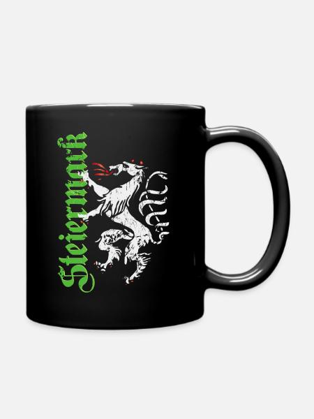Steiermark Panther Wappen Steirer Bua Madl Retro - Tasse einfarbig - Schwarz