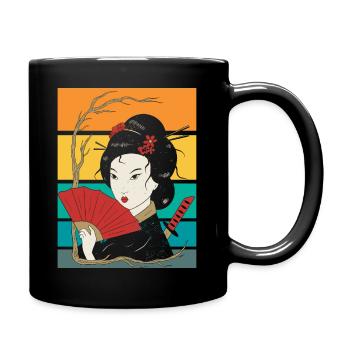 Japonais culture japonaise geisha art - Mug uni - noir - Droite
