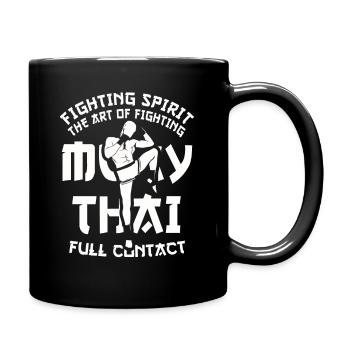 Muay Thai Boxing Thailand Gift Thai Boxing Fight - Full Colour Mug - black - Right