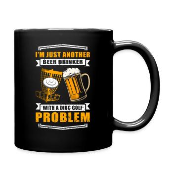 Discgolf | Discgolfer Discgolfspieler Geschenk - Tasse einfarbig - Schwarz - Rechts