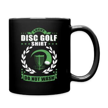 Discgolf | Discgolfspieler Discgolfer Geschenk - Tasse einfarbig - Schwarz - Rechts
