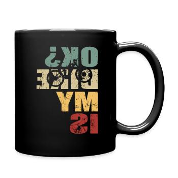 Is My Bike Ok - E-Bike Bike Cyclist - Full Colour Mug - black - Right