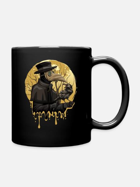 Corbeau Noir Death Plague Doctor Occulte Rabe Goth - Mug uni - noir