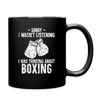 Boxer Geschenk Boxen Spruch - Tasse einfarbig - Schwarz - Rechts