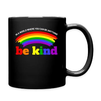 LGTB Stolz Regenbogen Flagge - Tasse einfarbig - Schwarz - Rechts
