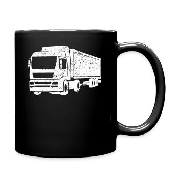 Fernfahrer LKW Fahrer LKW-Fahrer Geschenk - Tasse einfarbig - Schwarz - Rechts