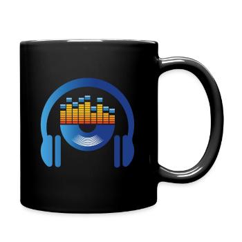 Heart Music Beat Waves Waveforms Musicien - Mug uni - noir - Droite