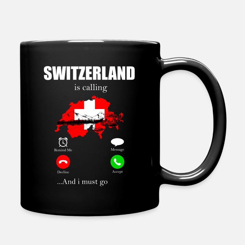 Schweiz - Tasse einfarbig - Schwarz