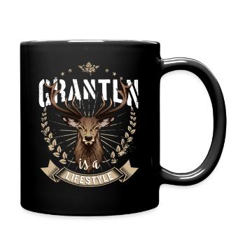 Grantln est un style de vie Hirsch Grantler Bavaria - Mug uni - noir - Droite