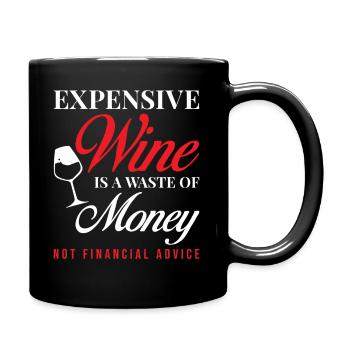 Wein - Tasse einfarbig - Schwarz - Rechts