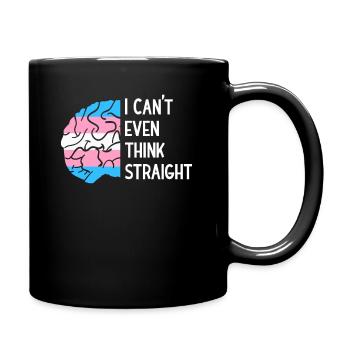 Transgender LGBT Month Trans Gay Brain Pride - Full Colour Mug - black - Right
