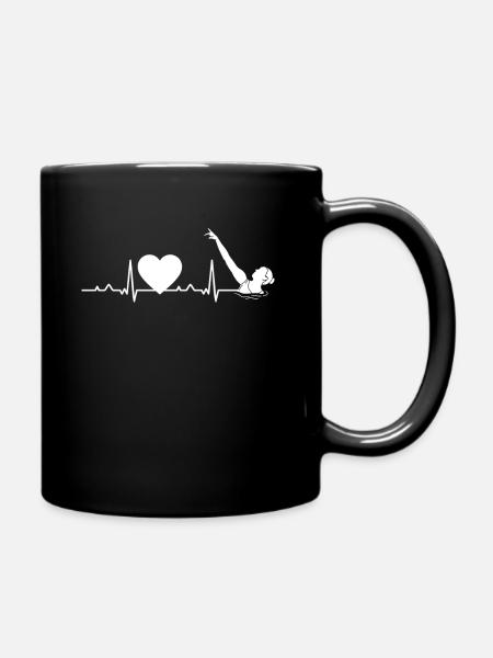 Rythme cardiaque Fréquence cardiaque Synchrone - Mug uni - noir
