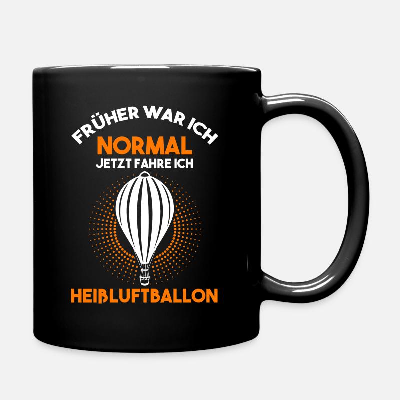 Ballonfahrer Heißluftballon Heissluftballon Pilot - Tasse einfarbig - Schwarz