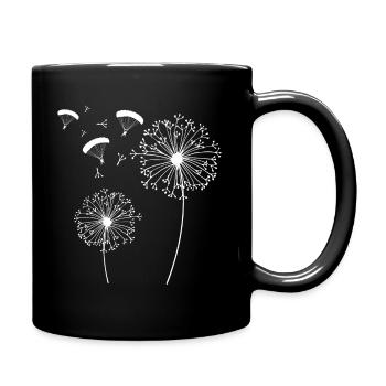 Dandelion Paraglider Gift for Paragliders - Tasse einfarbig - Schwarz - Rechts