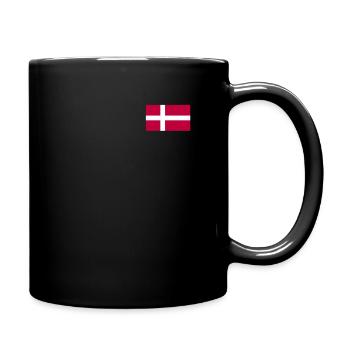 Dänemark Fahne Dänische Flagge Danmark Denmark - Tasse einfarbig - Schwarz - Rechts