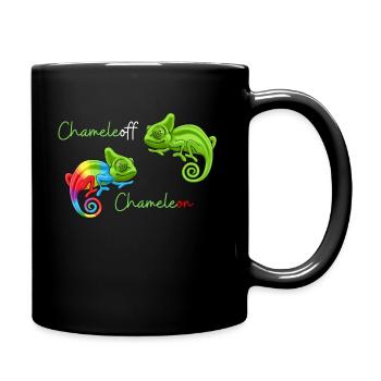 Caméléon drôle de lézard blague reptiles drôles - Mug uni - noir - Droite