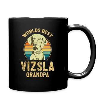 Vizsla Hund Design für deinen Vizsla Opa - Tasse einfarbig - Schwarz - Rechts