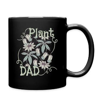 Plant-Dad, Plant-Daddy, Pflanzen, lustiger Spruch - Tasse einfarbig - Schwarz - Rechts