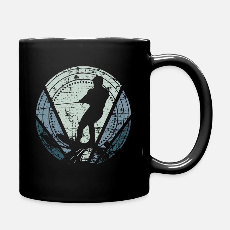 Wasserski Retro - Tasse einfarbig - Schwarz