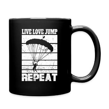 Parachutists Parachute Jump Parachute - Full Colour Mug - black - Right