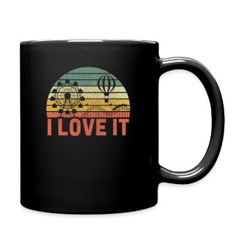 Roller coaster amusement park Rummel Kirmes fair - Full Colour Mug - black - Right