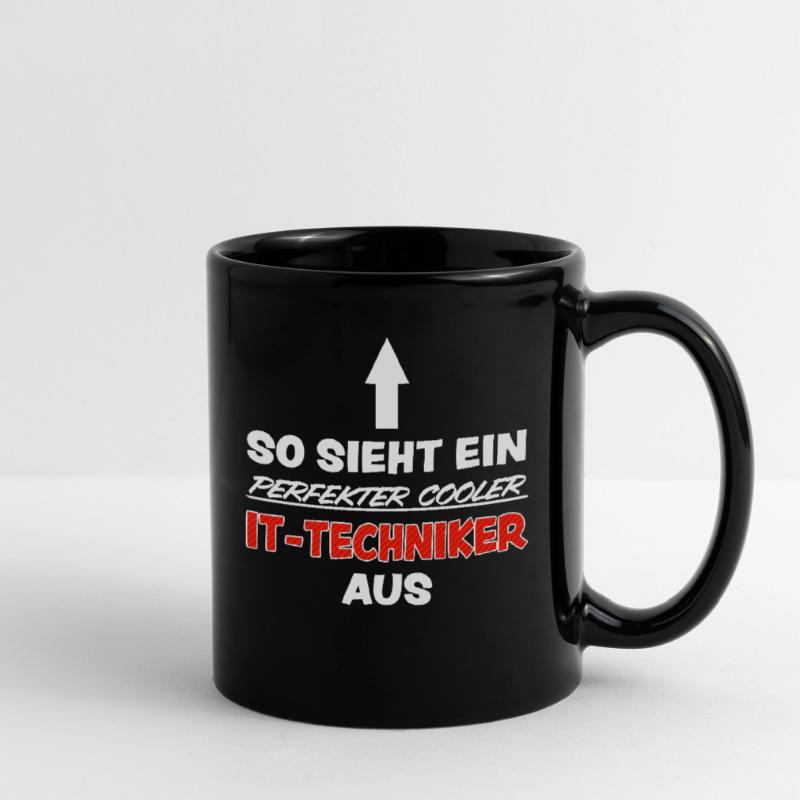IT Techniker Lustiger Spruch Computer Fun Geschenk Tasse einfarbig