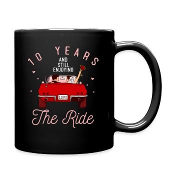 10th anniversary 10 years - Full Colour Mug - black - Right