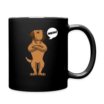 Sturer Broholmer Hund - Tasse einfarbig - Schwarz - Rechts