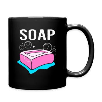 Seife - Tasse einfarbig - Schwarz - Rechts