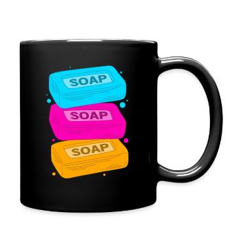 Seife Seifenherstellung DIY - Tasse einfarbig - Schwarz - Rechts
