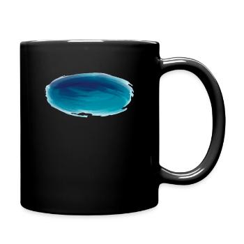 Rectangles watercolor - Full Colour Mug - black - Right