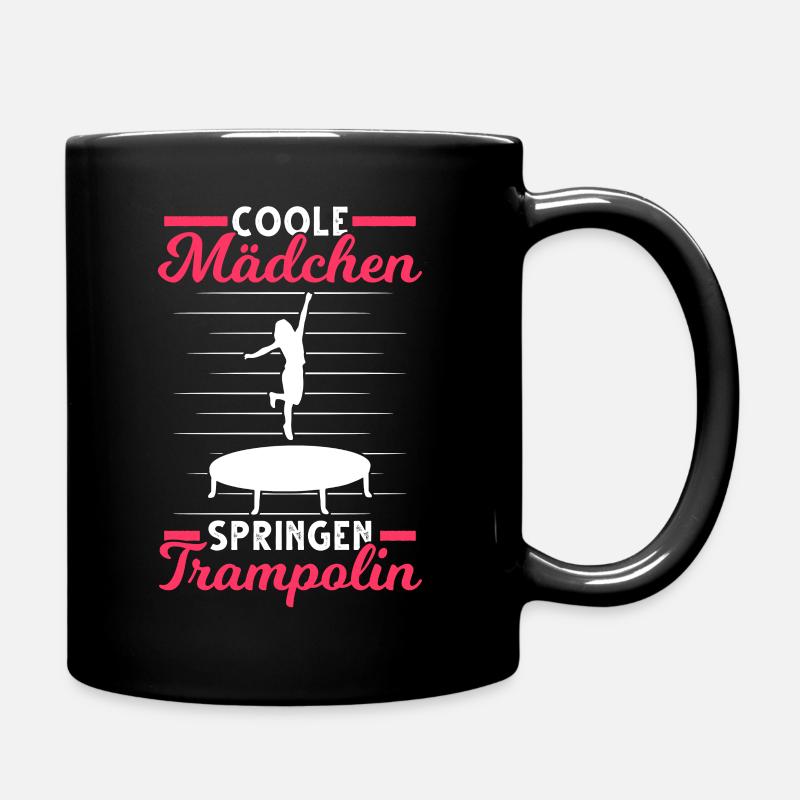 Coole Mädchen springen Trampolin Trampolinspringer - Tasse einfarbig - Schwarz