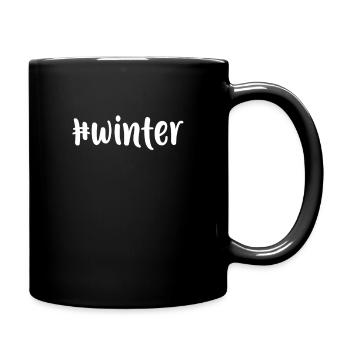 Winter - Tasse einfarbig - Schwarz - Rechts