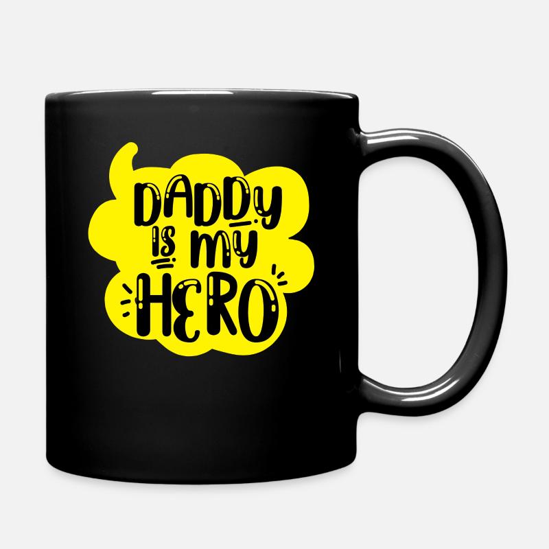 Dad To Be Daddy Is My Hero - Tasse einfarbig - Schwarz