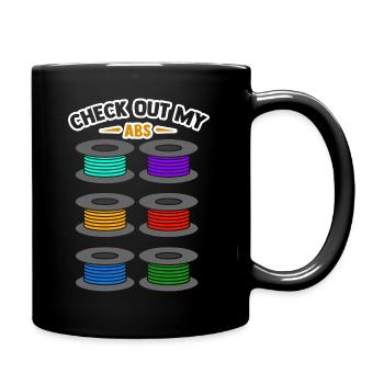 Check Out My Abs Funny 3D Printing Filament Protot - Tasse einfarbig - Schwarz - Rechts