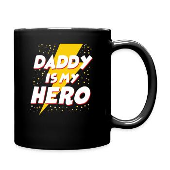 Papa To Be Daddy Is My Hero Super - Mug uni - noir - Droite