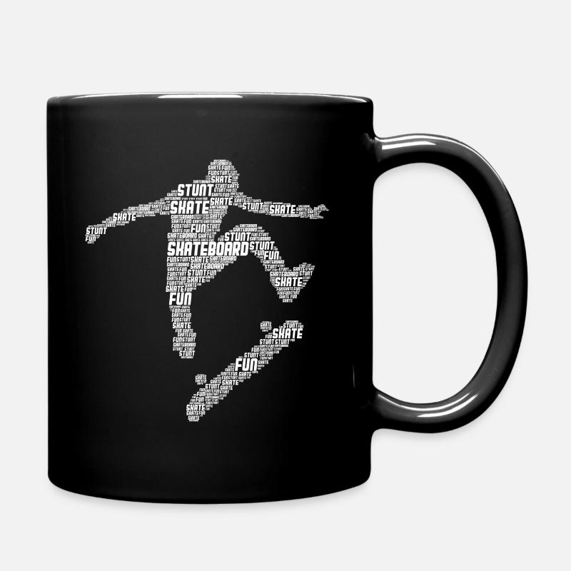 Skateboard Stunt Retro Skater Jungen - Tasse einfarbig - Schwarz