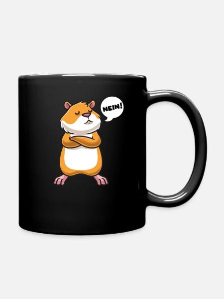 Sturer Goldhamster Zwerghamster - Tasse einfarbig - Schwarz